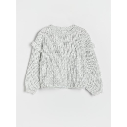 Reserved - Sweter z frędzlami - złamana biel ze sklepu Reserved w kategorii Swetry dziewczęce - zdjęcie 170704529