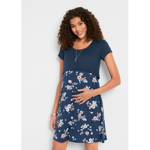 Sukienka ciążowa i do karmienia piersią w kwiaty ze sklepu bonprix w kategorii Sukienki ciążowe - zdjęcie 170706259