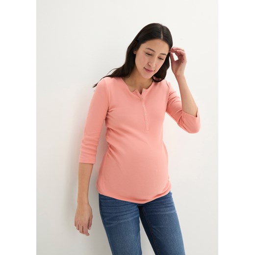 Shirt ciążowy i do karmienia piersią, z bawełny organicznej ze sklepu bonprix w kategorii Bluzki ciążowe - zdjęcie 170707019