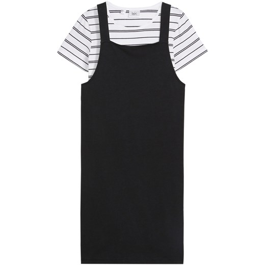 Sukienka dziewczęca + shirt (2 części), z bawełny organicznej ze sklepu bonprix w kategorii Komplety dziewczęce - zdjęcie 170707058