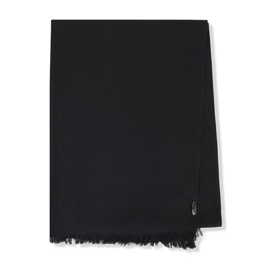 Damski szal elegancki z delikatnymi frędzlami czarny ze sklepu WITTCHEN w kategorii Szaliki i chusty damskie - zdjęcie 170707726