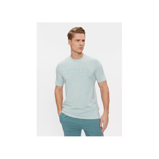 Guess T-Shirt Ss Alphy Z2YI11 J1314 Niebieski Regular Fit ze sklepu MODIVO w kategorii T-shirty męskie - zdjęcie 170712885