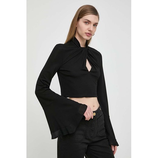 Twinset bluzka damska kolor czarny gładka ze sklepu ANSWEAR.com w kategorii Bluzki damskie - zdjęcie 170714038