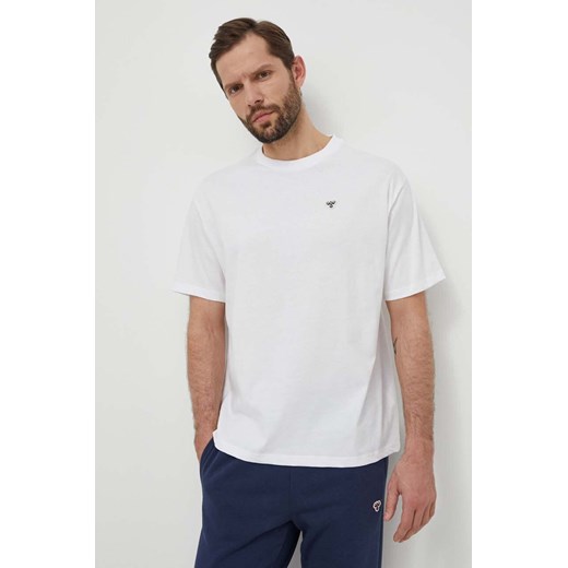 Hummel t-shirt bawełniany hmlLOOSE T-SHIRT BEE kolor biały gładki 225349 ze sklepu ANSWEAR.com w kategorii T-shirty męskie - zdjęcie 170714635