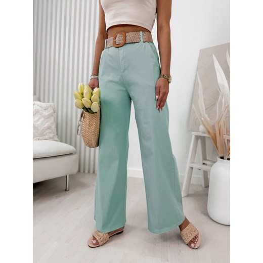 spodnie bernadette miętowe uni ze sklepu UBRA w kategorii Spodnie damskie - zdjęcie 170715376