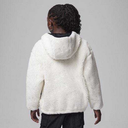 Kurtka dla dużych dzieci Jordan Jacquard Sherpa Jacket - Brązowy Jordan L Nike poland