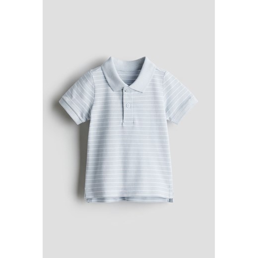 H & M - Top polo z bawełnianej piki - Niebieski ze sklepu H&M w kategorii T-shirty chłopięce - zdjęcie 170716955