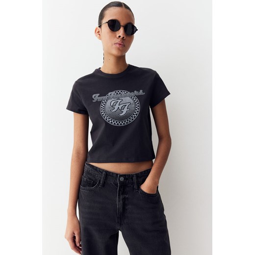 H & M - T-shirt z nadrukiem - Szary ze sklepu H&M w kategorii Bluzki damskie - zdjęcie 170717078