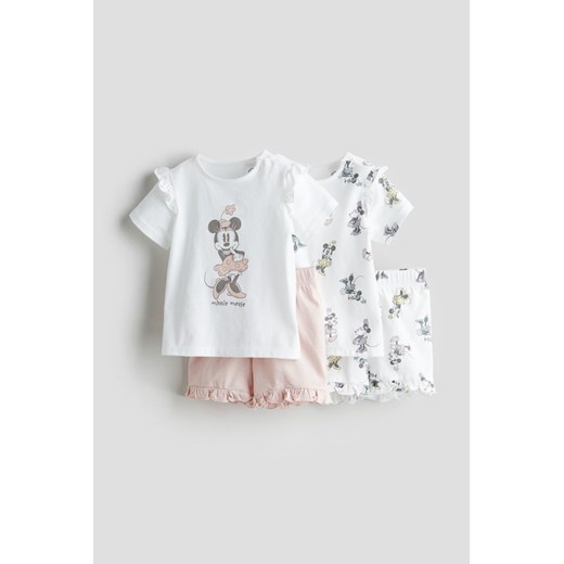 H & M - Bawełniana piżama 2-pak - Biały ze sklepu H&M w kategorii Piżamy dziecięce - zdjęcie 170717079