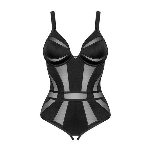 Obsessive czarne body z otwartym krokiem Chic Amoria, Kolor czarny, Rozmiar XS/S, Obsessive ze sklepu Primodo w kategorii Body damskie - zdjęcie 170718296