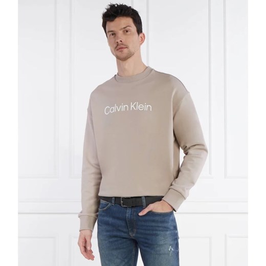 Bluza męska beżowa Calvin Klein bawełniana w stylu młodzieżowym