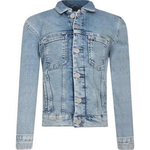 Tommy Hilfiger Kurtka jeansowa TRUCKER DARK WASH | Oversize fit ze sklepu Gomez Fashion Store w kategorii Kurtki chłopięce - zdjęcie 170719299