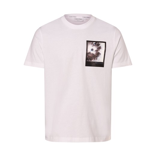 Calvin Klein Koszulka męska Mężczyźni Bawełna écru jednolity ze sklepu vangraaf w kategorii T-shirty męskie - zdjęcie 170719655
