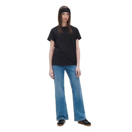 Cropp - Czarna koszulka oversize - czarny ze sklepu Cropp w kategorii Bluzki damskie - zdjęcie 170724669