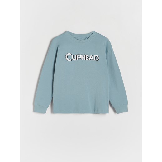 Reserved - Koszulka longsleeve Cuphead - niebieski ze sklepu Reserved w kategorii T-shirty chłopięce - zdjęcie 170724807
