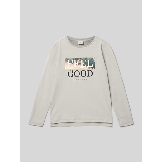 Bluzka z długim rękawem z nadrukowanym motywem ze sklepu Peek&Cloppenburg  w kategorii T-shirty chłopięce - zdjęcie 170726675