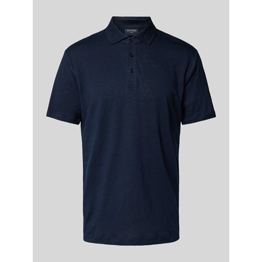Koszulka polo o kroju regular fit z mieszanki lnu i elastanu ze sklepu Peek&Cloppenburg  w kategorii T-shirty męskie - zdjęcie 170726819