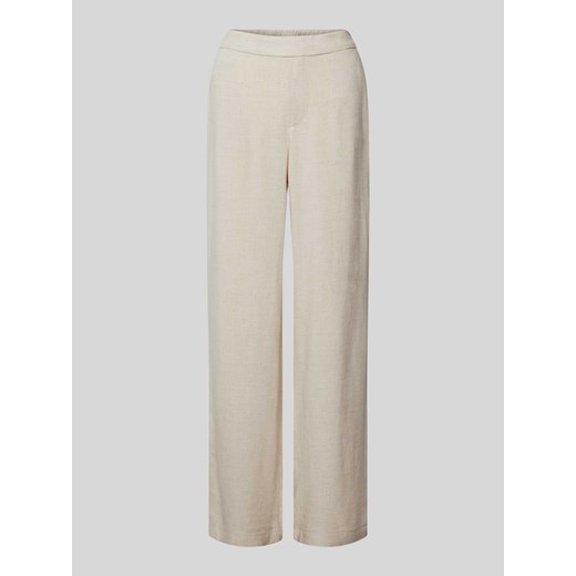 Spodnie materiałowe z szeroką nogawką i elastycznym pasem model ‘Sanne Aline’ ze sklepu Peek&Cloppenburg  w kategorii Spodnie damskie - zdjęcie 170726899
