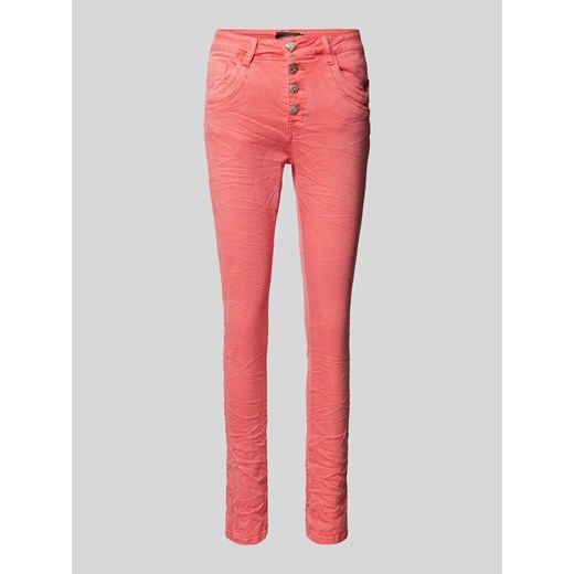 Jeansy w jednolitym kolorze z listwą guzikową ze sklepu Peek&Cloppenburg  w kategorii Jeansy damskie - zdjęcie 170726936