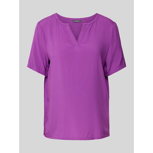 Bluzka z wiskozy w jednolitym kolorze ze sklepu Peek&Cloppenburg  w kategorii Bluzki damskie - zdjęcie 170727049