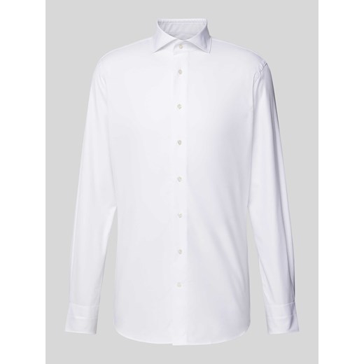 Koszula biznesowa o kroju slim fit z diagonalu ze sklepu Peek&Cloppenburg  w kategorii Koszule męskie - zdjęcie 170727135