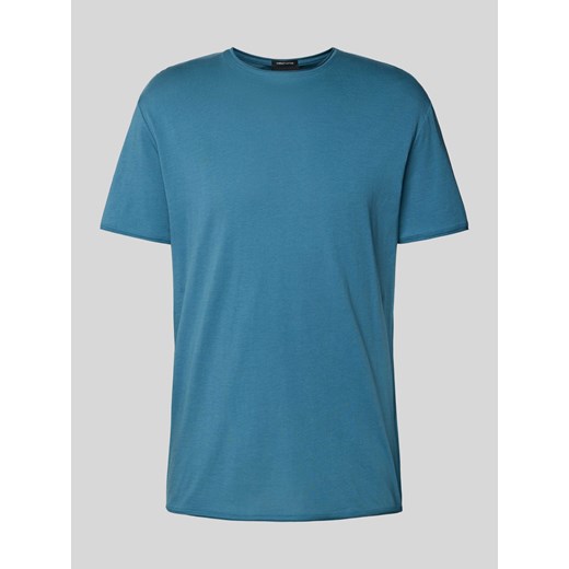 T-shirt męski Strellson niebieski z krótkimi rękawami 