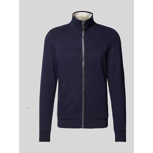 Bluza rozpinana w jednolitym kolorze z zamkiem błyskawicznym ze sklepu Peek&Cloppenburg  w kategorii Bluzy męskie - zdjęcie 170727415