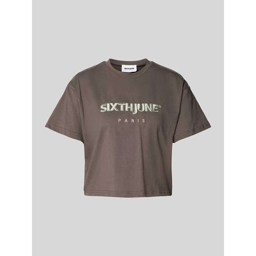 T-shirt z wyhaftowanym logo ze sklepu Peek&Cloppenburg  w kategorii Bluzki damskie - zdjęcie 170727669
