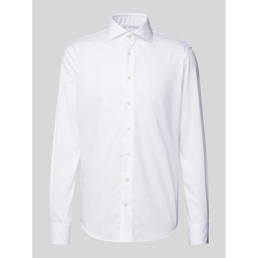 Koszula biznesowa o kroju slim fit z diagonalu ze sklepu Peek&Cloppenburg  w kategorii Koszule męskie - zdjęcie 170728108
