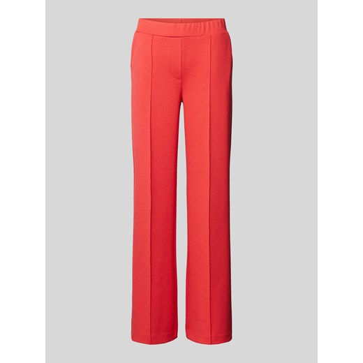 Spodnie materiałowe o kroju regular fit z przyszytym kantem ze sklepu Peek&Cloppenburg  w kategorii Spodnie damskie - zdjęcie 170728135