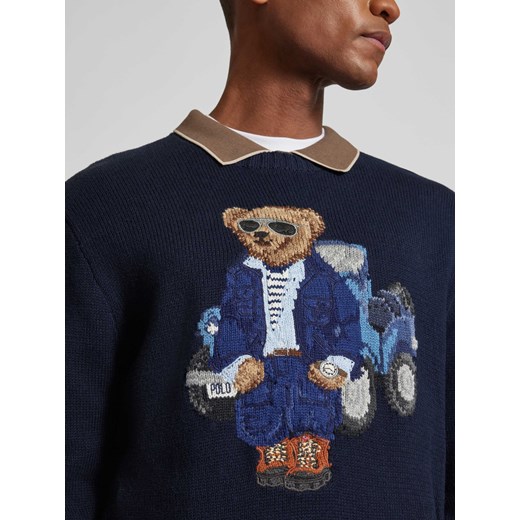 Sweter z dzianiny z wyhaftowanym motywem Polo Ralph Lauren XXL Peek&Cloppenburg 