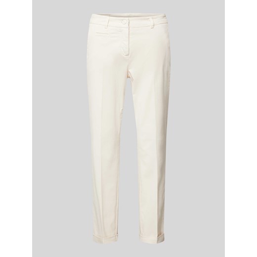 Spodnie o kroju slim fit z zapięciem na guzik model ‘STELLA’ ze sklepu Peek&Cloppenburg  w kategorii Spodnie damskie - zdjęcie 170728605