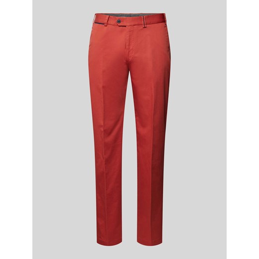 Spodnie o kroju slim fit w kant model ‘PEAKER’ ze sklepu Peek&Cloppenburg  w kategorii Spodnie męskie - zdjęcie 170728607
