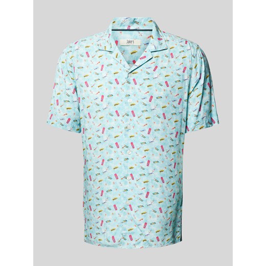 Koszula casualowa z wiskozy ze wzorem na całej powierzchni ze sklepu Peek&Cloppenburg  w kategorii Koszule męskie - zdjęcie 170729137