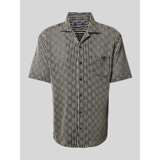 Koszula casualowa o kroju tailored fit z kołnierzem z połami model ‘ZEUS’ ze sklepu Peek&Cloppenburg  w kategorii Koszule męskie - zdjęcie 170729337