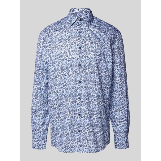 Koszula biznesowa o kroju comfort fit ze wzorem na całej powierzchni ze sklepu Peek&Cloppenburg  w kategorii Koszule męskie - zdjęcie 170729427