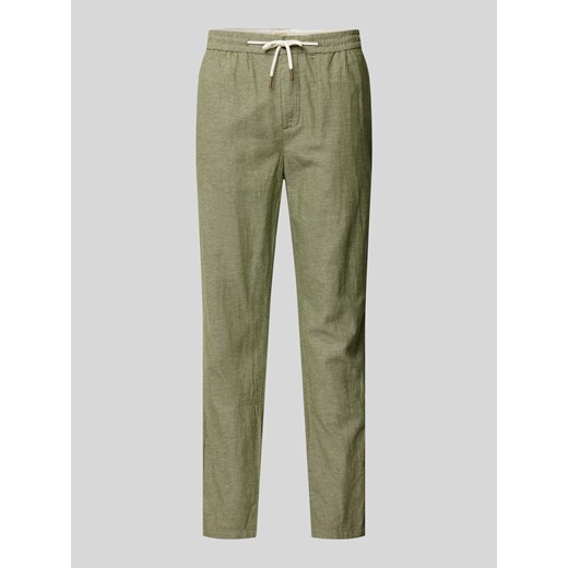 Spodnie o kroju straight fit w jednolitym kolorze model ‘WARREN’ ze sklepu Peek&Cloppenburg  w kategorii Spodnie męskie - zdjęcie 170729829