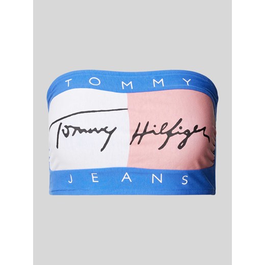 Top bandażowy krótki z nadrukiem z logo model ‘HERITAGE’ ze sklepu Peek&Cloppenburg  w kategorii Bluzki damskie - zdjęcie 170729895