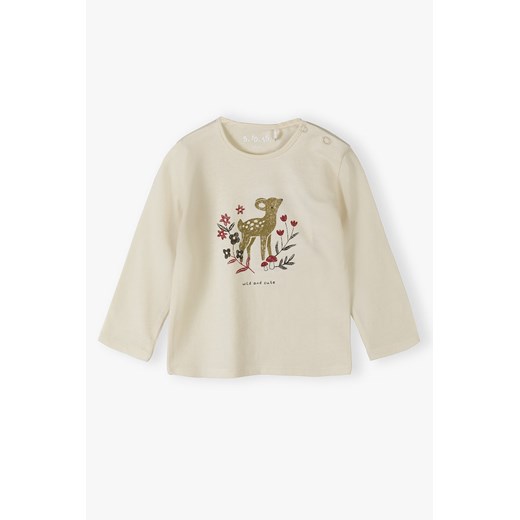Bawełniana bluzka niemowlęca z nadrukiem ze sklepu 5.10.15 w kategorii Kaftaniki i bluzki - zdjęcie 170730019