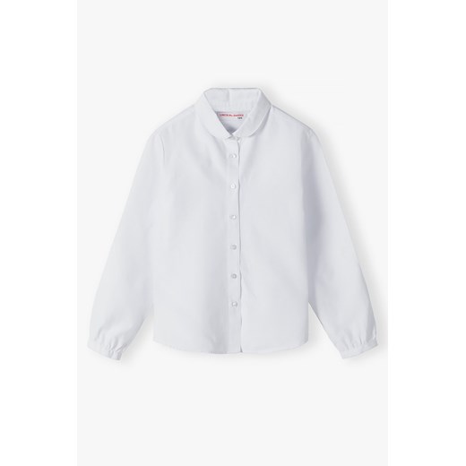 Biała elegancka koszula dla dziewczynki - długi rękaw ze sklepu 5.10.15 w kategorii Koszule dziewczęce - zdjęcie 170730107
