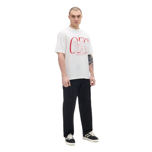 Cropp - Kremowy t-shirt z grafiką - kremowy ze sklepu Cropp w kategorii T-shirty męskie - zdjęcie 170730559