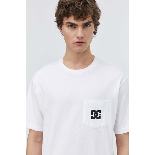 DC t-shirt bawełniany męski kolor biały z nadrukiem ADYZT05377 ze sklepu ANSWEAR.com w kategorii T-shirty męskie - zdjęcie 170734136