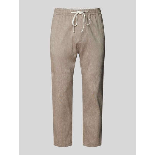 Spodnie sportowe z mieszanki lnu model ‘JEGER’ ze sklepu Peek&Cloppenburg  w kategorii Spodnie męskie - zdjęcie 170737028
