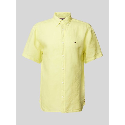 Koszula lniana o kroju regular fit z kołnierzykiem typu button down ze sklepu Peek&Cloppenburg  w kategorii Koszule męskie - zdjęcie 170737128