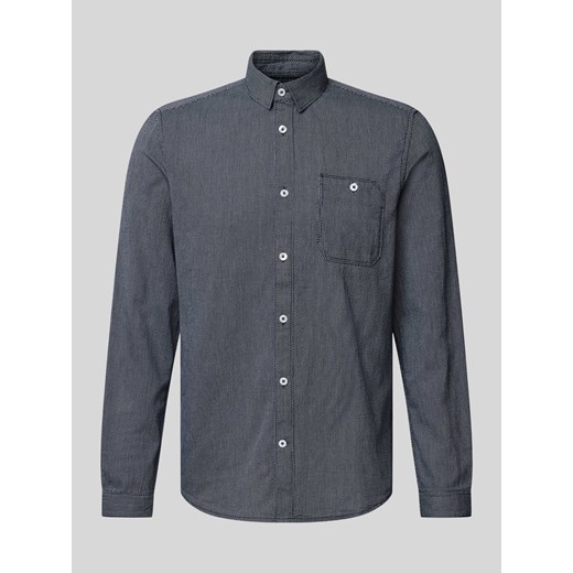 Koszula casualowa o kroju regular fit z fakturowanym wzorem ze sklepu Peek&Cloppenburg  w kategorii Koszule męskie - zdjęcie 170737135
