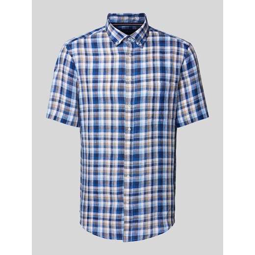 Koszula casualowa o kroju regular fit z lnu z kołnierzykiem typu button down ze sklepu Peek&Cloppenburg  w kategorii Koszule męskie - zdjęcie 170737136