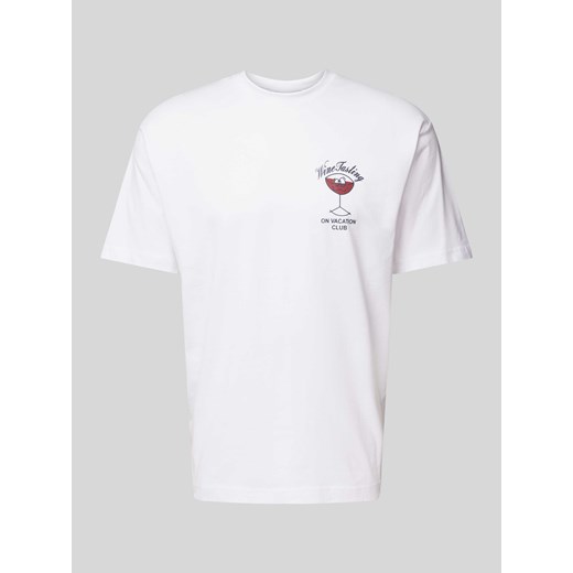 T-shirt z okrągłym dekoltem model ‘Team Red Wine' ze sklepu Peek&Cloppenburg  w kategorii T-shirty męskie - zdjęcie 170737149
