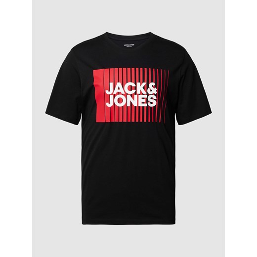 T-shirt z nadrukiem z logo model ‘CORP’ ze sklepu Peek&Cloppenburg  w kategorii T-shirty męskie - zdjęcie 170737215