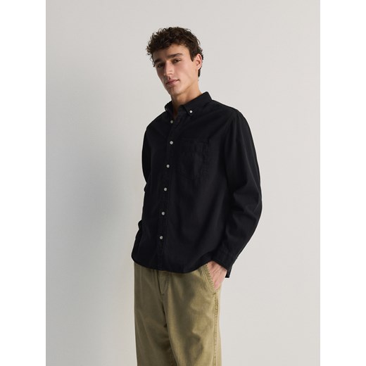 Reserved - Denimowa koszula regular fit - czarny ze sklepu Reserved w kategorii Koszule męskie - zdjęcie 170738328