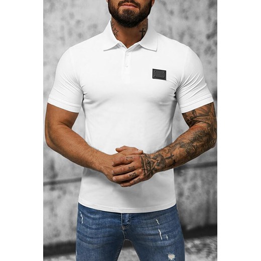 T-shirt FREBOLFO WHITE ze sklepu Ivet Shop w kategorii T-shirty męskie - zdjęcie 170739769